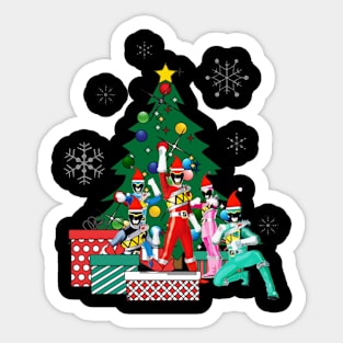 Power Rangers Around The Christmas Tree Sticker